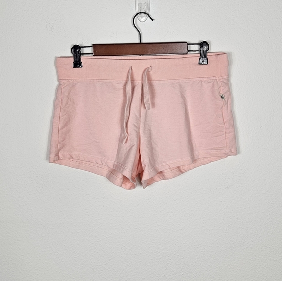 UGG Light Pink Comfy Shorts Women's Size Small Drawstring Ribbed Waistband - Picture 1 of 9